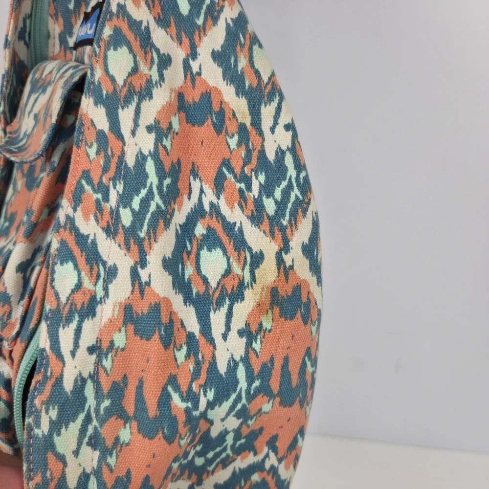 KAVU Rope Bag Sling Pack with Adjustable Rope Shoulder Strap - Beach Paint